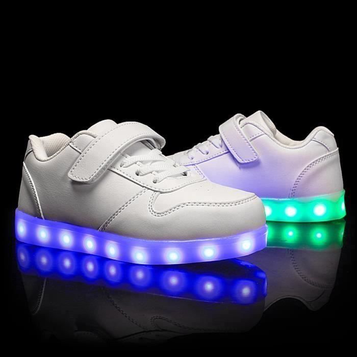 Zapatillas LED infantiles, zapatos luminosos para niños y niñas, carga USB, iluminación LED de colores, brillan en la oscuridad.