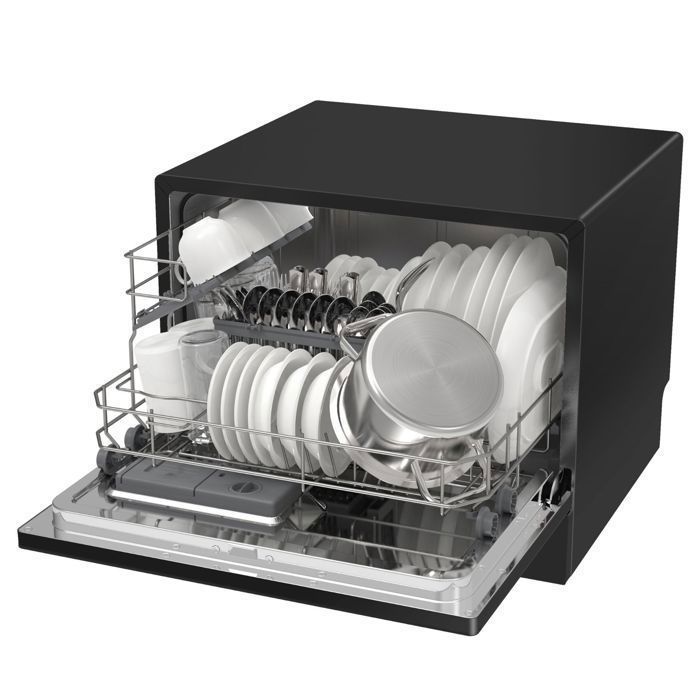 GEDTECH - Lava-louças de bancada GLV6T47BL - 6 serviços - 47 dB - Início programado