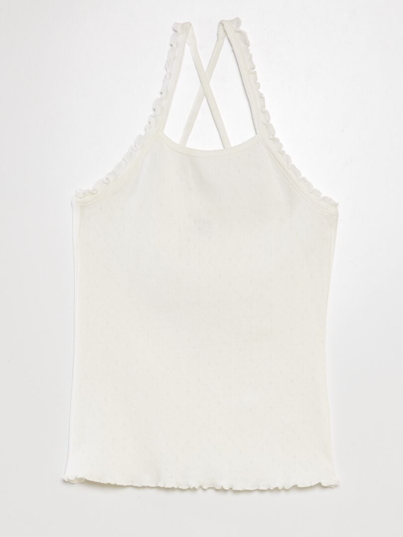 Blusa de alcinha com babados - BRANCA