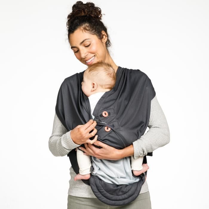Porte bébé INFANTINO HUG&CUDDLE - A enfiler - 3 à 11,8 kg - Système écharpe de portage - Dès la naissance