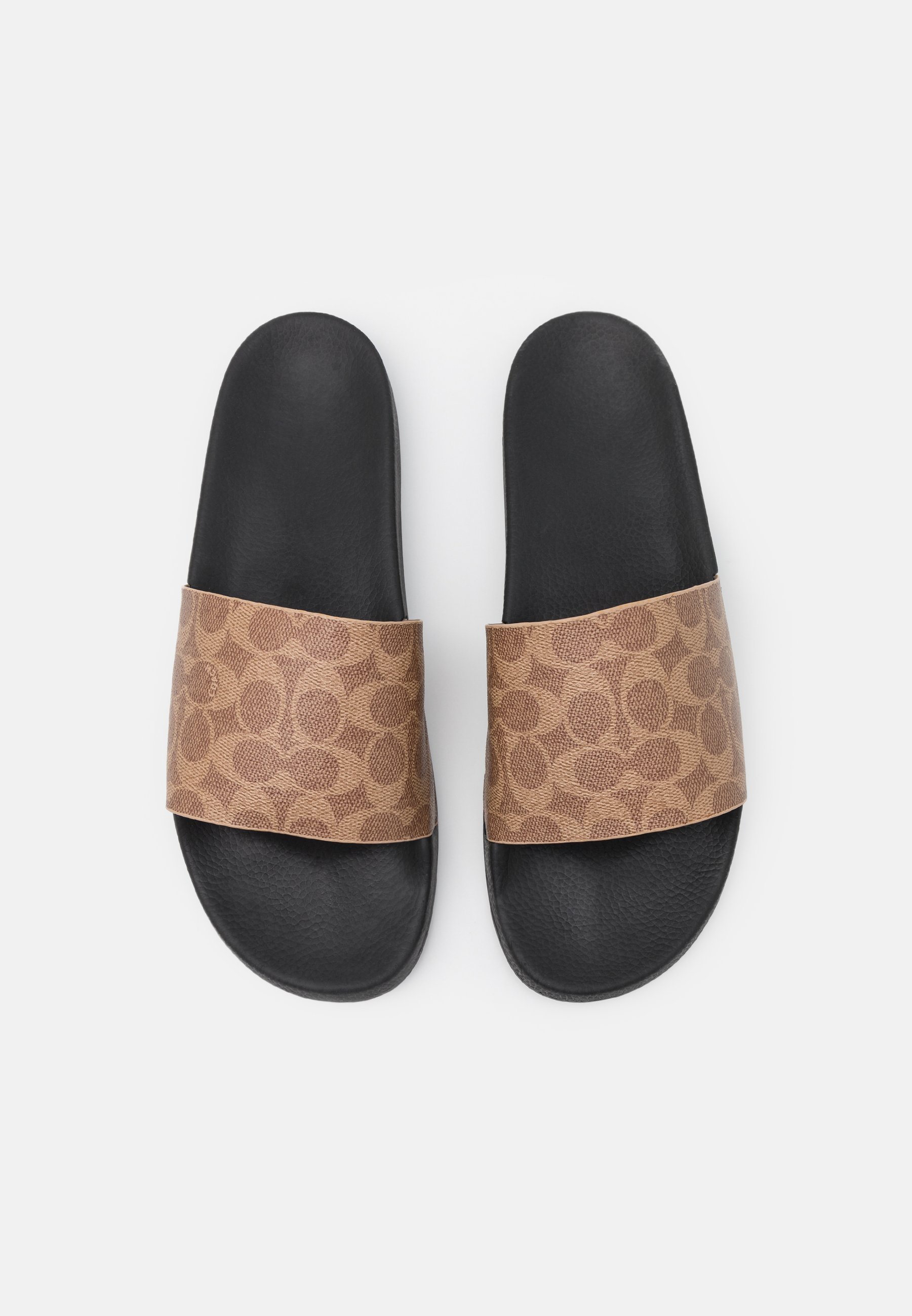 COACH SIGNATURE COATED POOL SLIDE - Muiltjes - beige
