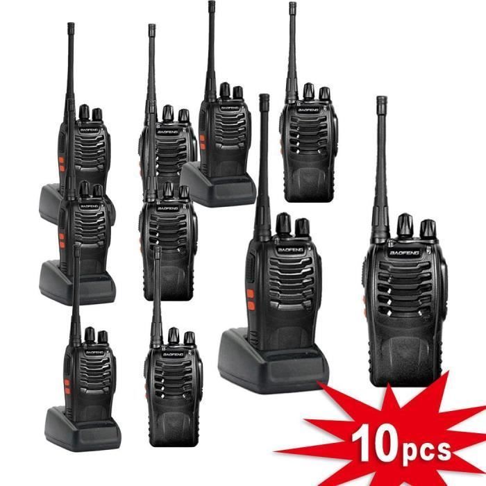 10PCS Talkie walkie baofeng BF-888S UHF 400-470MHZ 2 voies Radio 16CH 5W