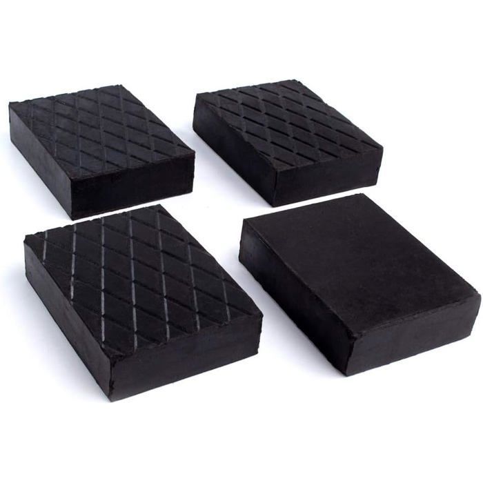 Bloques de goma - KORA - Paquete de 4 - 120 x 80 x 60 mm - Dureza 80 Shore A - Peso 0,9 kg