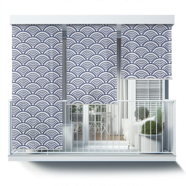 Roleta zewnętrzna - 40x180 cm -Wzór w stylu japońskim