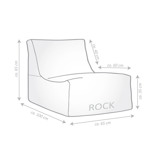 Εσωτερικό Sitzsack Shara Rock, ανθαραζίτ