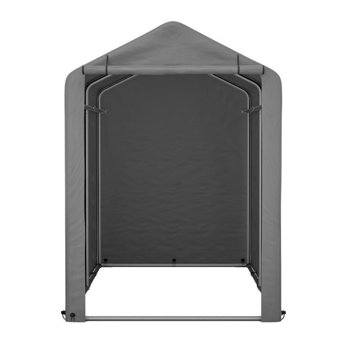 Tuinhuisje/opbergtent met gegalvaniseerd metalen frame en grote deur, fietsenstalling voor buiten, 187x100x160 cm, donkergrijs