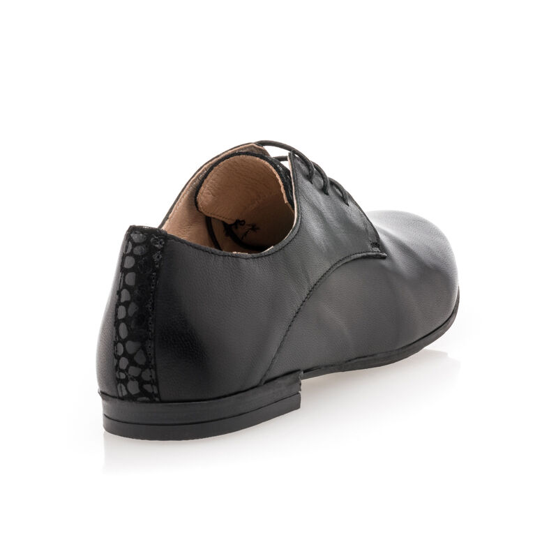 Zwarte veterschoenen voor dames / Derbyschoenen
