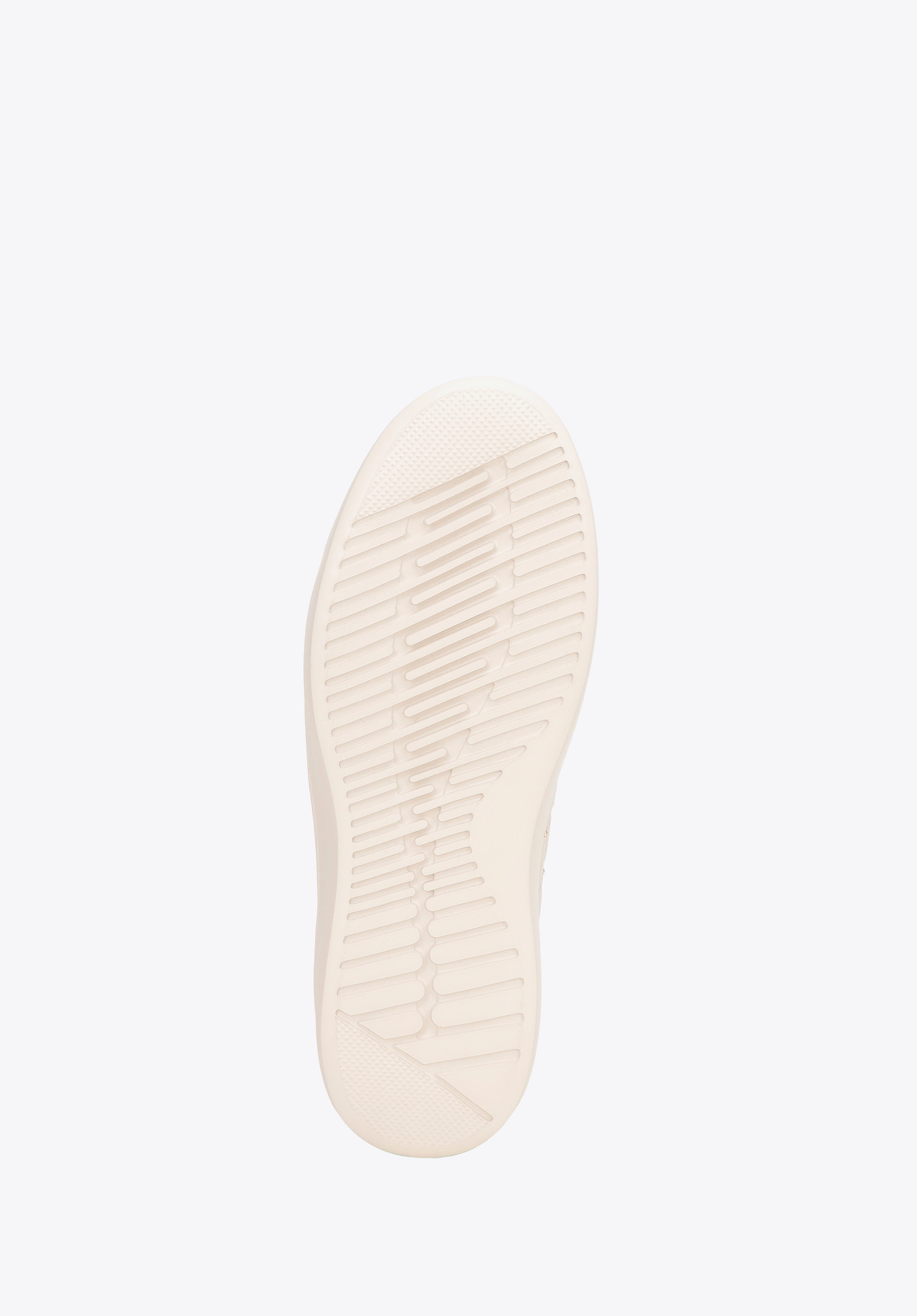 Damskie sneakersy skórzane z pikowaną cholewką kremowe