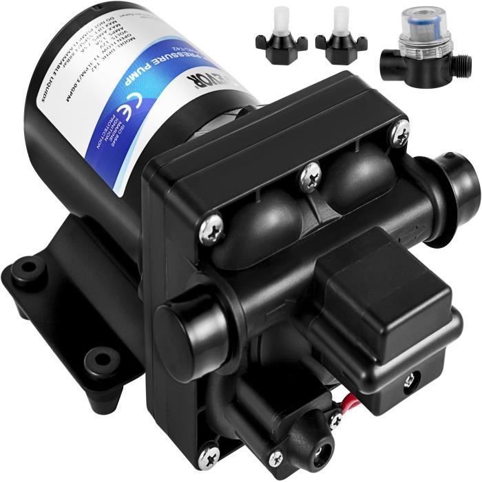 Bomba de agua de diafragma de alta presión VEVOR de 12 V y 45 psi - para autocaravanas, embarcaciones, maquinaria agrícola y caravanas.