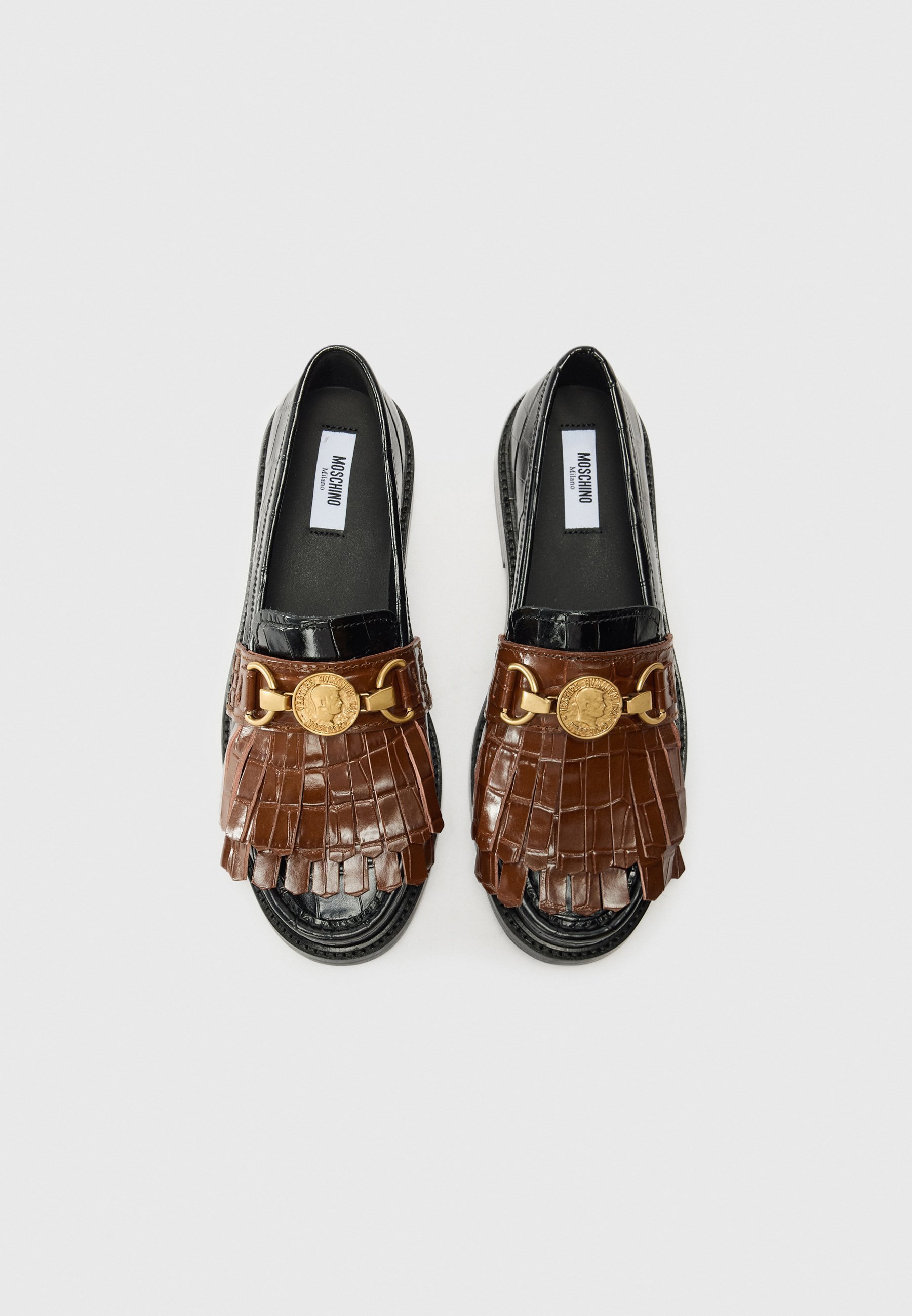 MOSCHINO Slip-ons - nero/testa di moro