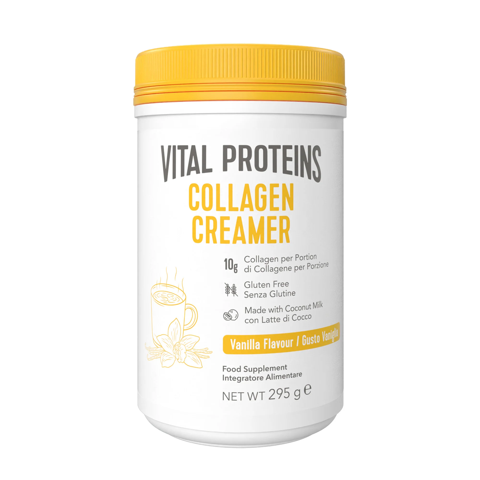 Integratori Alimentari Collagen Creamer Vaniglia - Integratore Unghie e Capelli, Integratore Pelle, Integratore Viso, Integratore Corpo e Detox