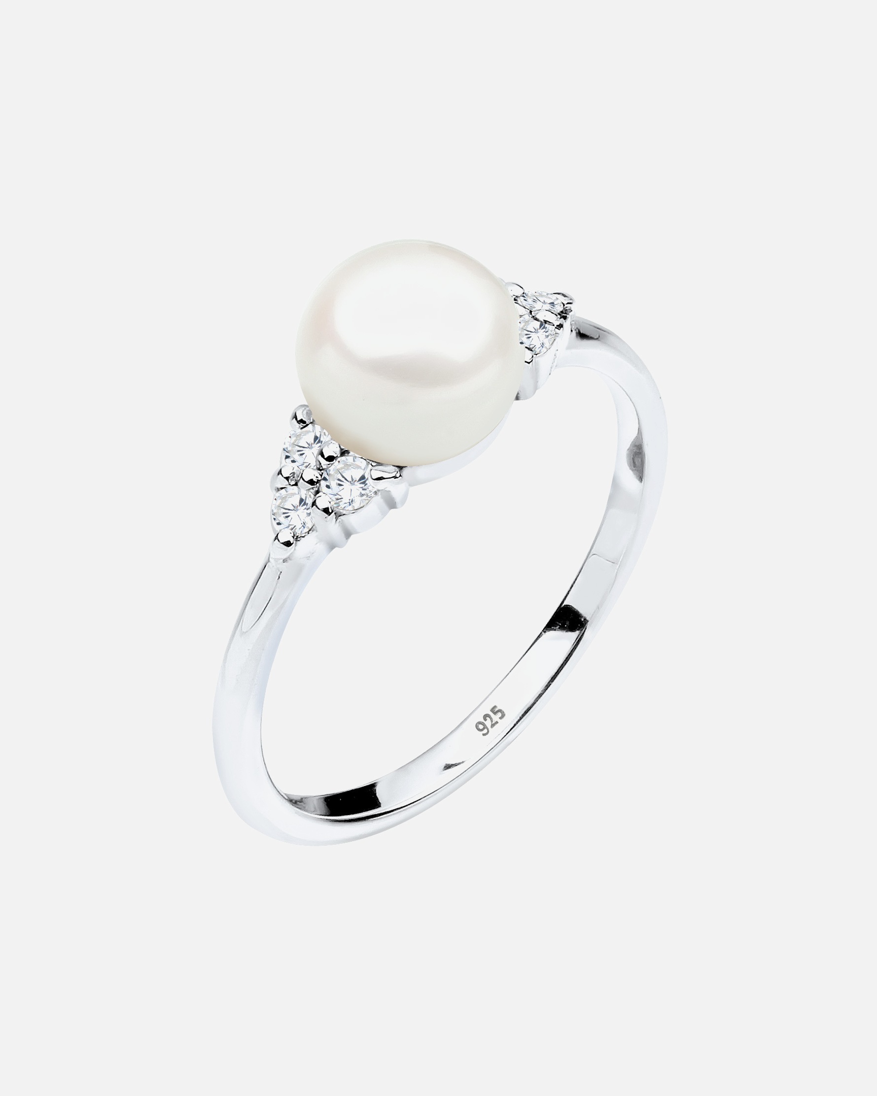 Elli PREMIUM Perle Perle d´eau Douce Cristaux de Zircone 925 Argent