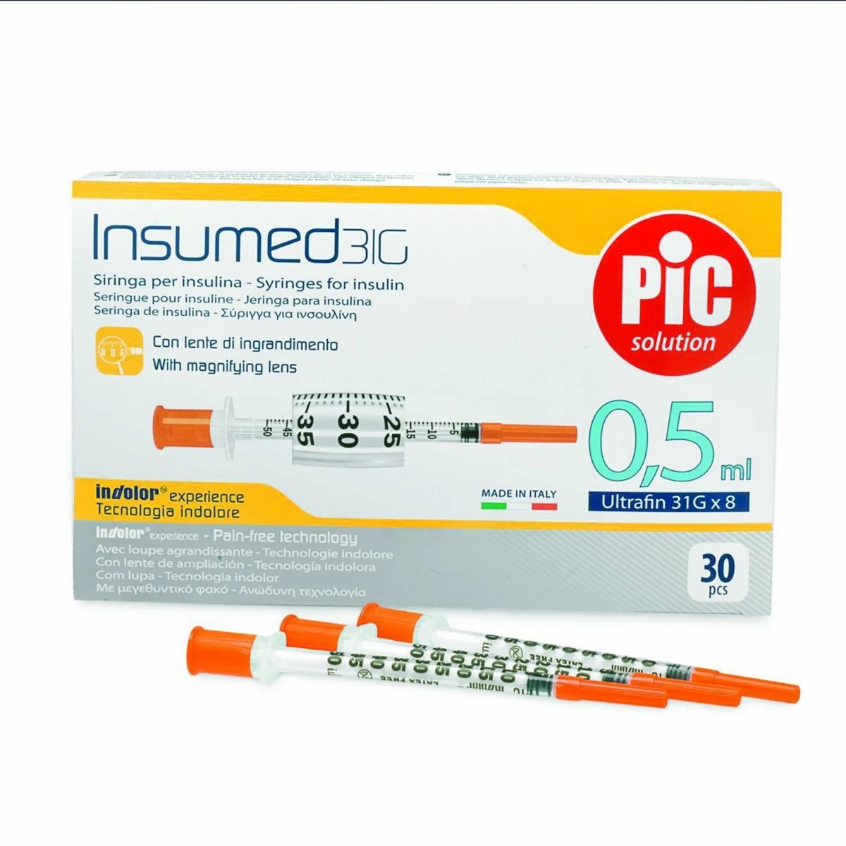 PIC Pic Sir Ins 0.5 G31X8 30 stuks steriel en wegwerpbaar