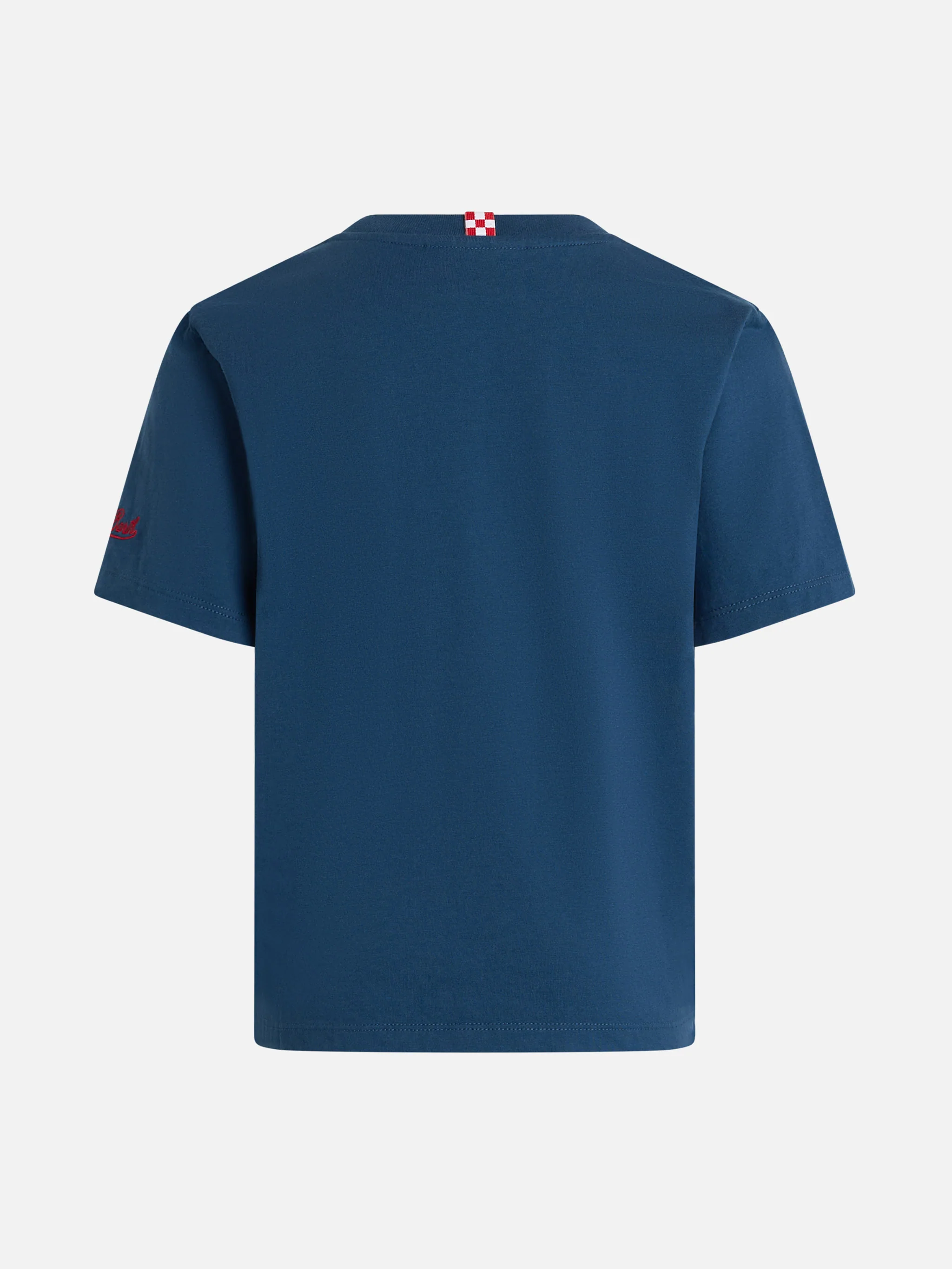 Portofino Jr katoenen jersey T-shirt voor jongens met borduurwerk. Voor op de hobbelige weg.