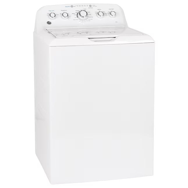 GE 4,5-Kubikfuß-Toplader-Waschmaschine mit hocheffizientem Rührwerk und Energieeffizienz (Weiß)