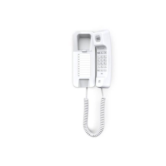 Teléfono con cable - GIGASET - Escritorio 200 - Blanco - Soporte flexible - Audio nítido
