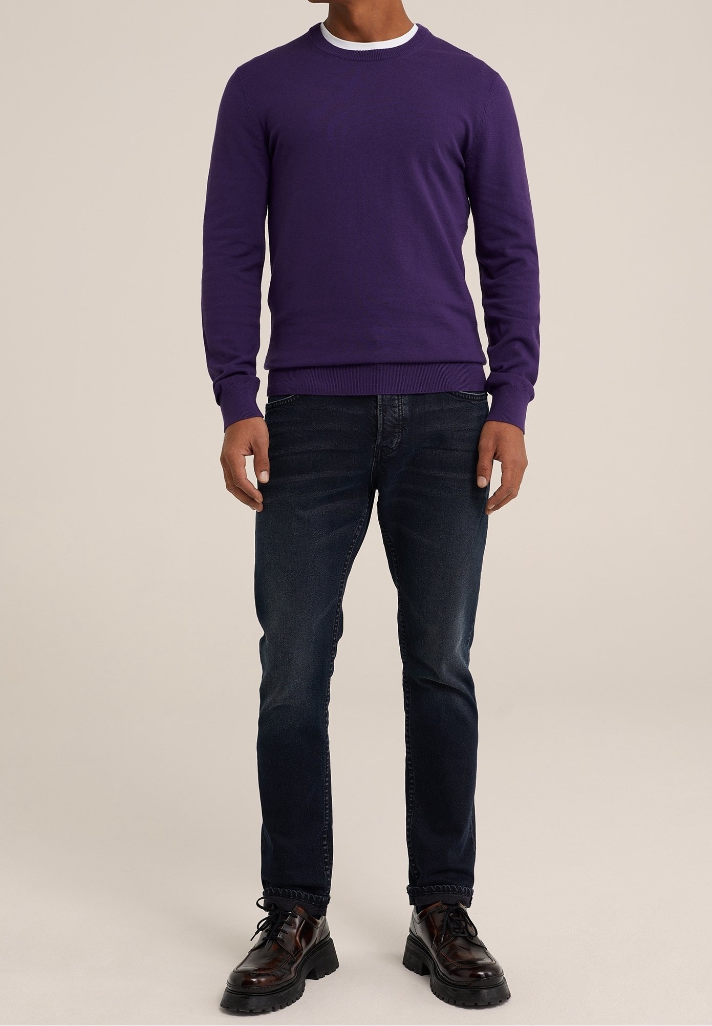 WE Fashion Jumper - donkerpaars
