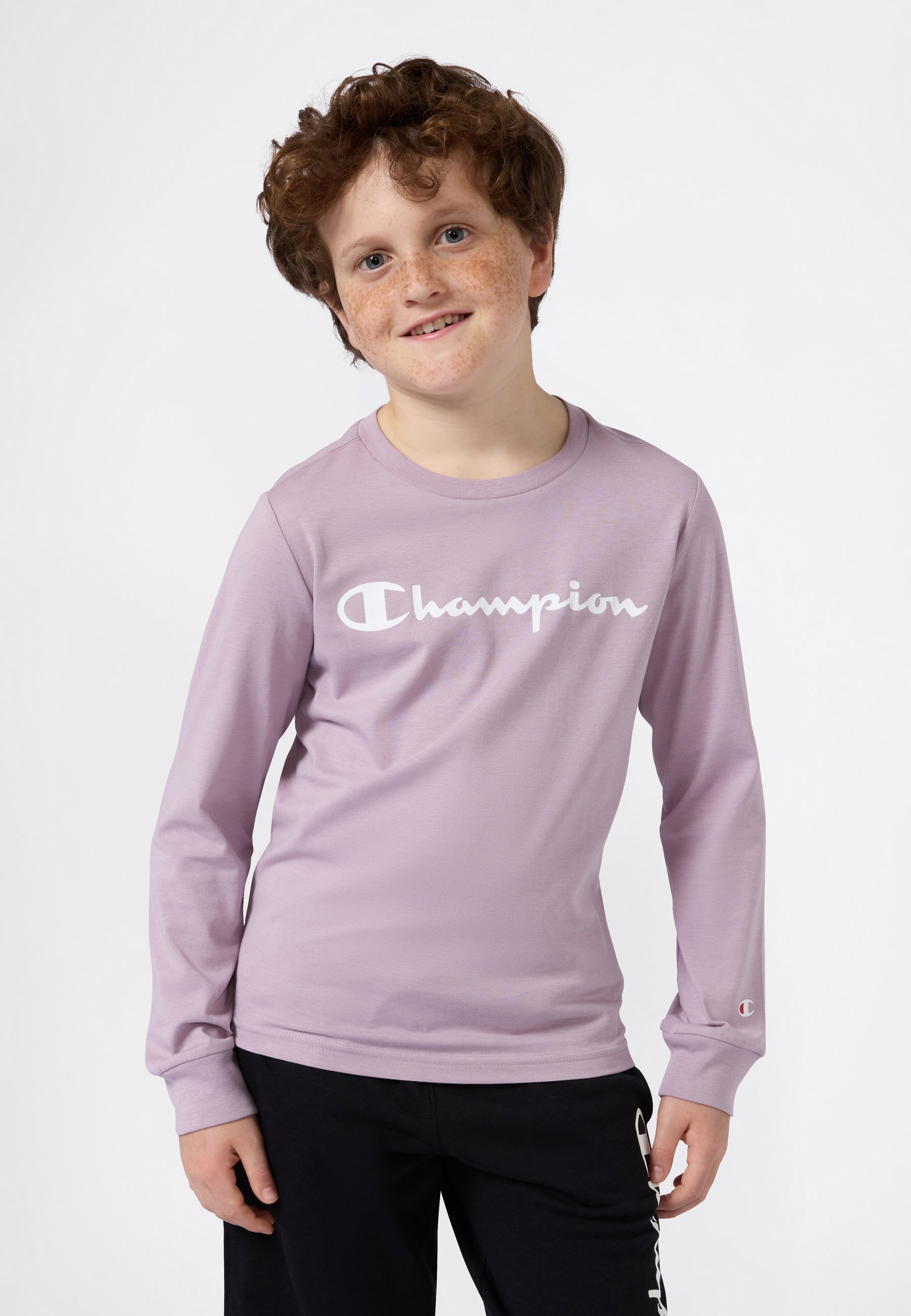 BASICS LONG SLEEVE SHIRT LARGE LOGO UNISEX - Top s dlouhým rukávem - black