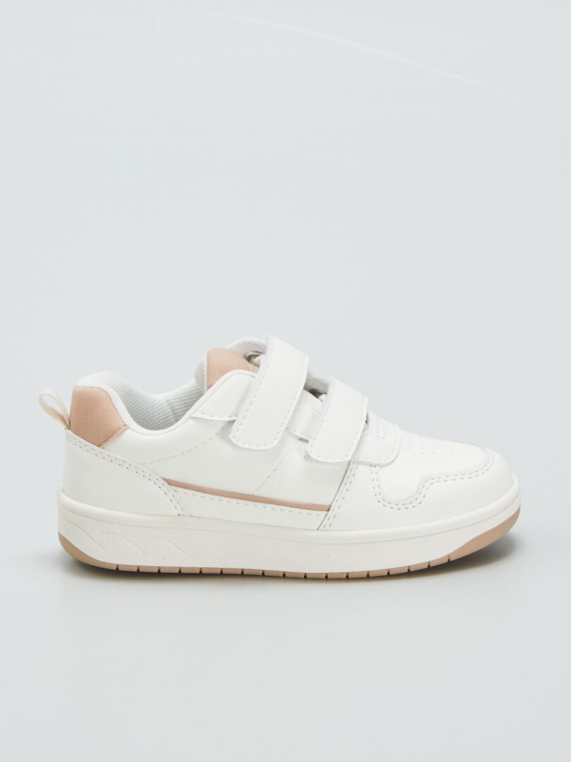 Sneakers met klittenbandsluiting - WIT