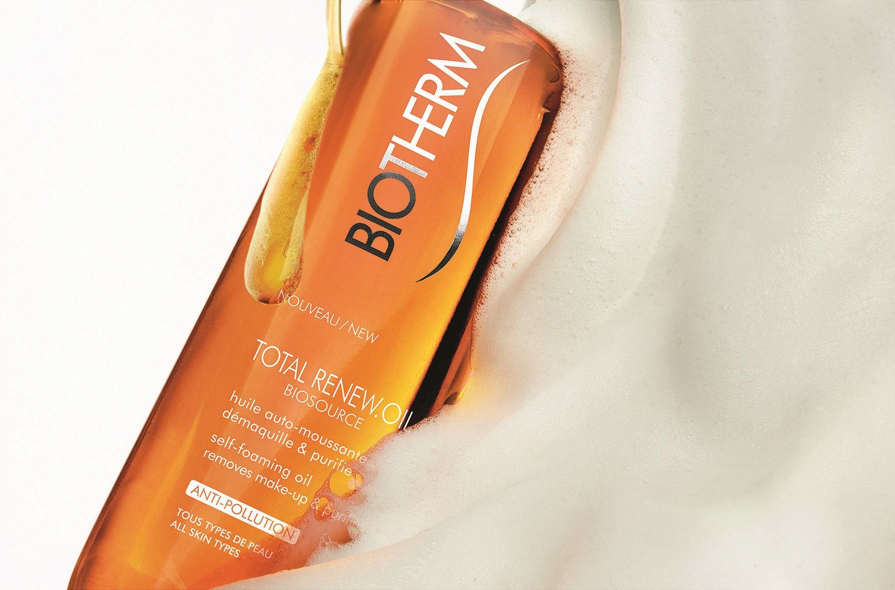 Biosource Total Renew Oil tīrīšanas eļļa Luksusa tīrīšanas līdzekļi / toneri