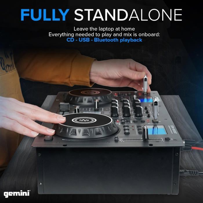 CDM-4000BT Player - GEMINI SOUND - USB/CD DJ - Bluetooth - Dual Decks - Economy