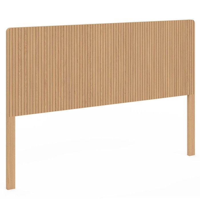 IDMARKET Tête de lit sur pied JULIETTE 160 cm effet lattes tasseau bois