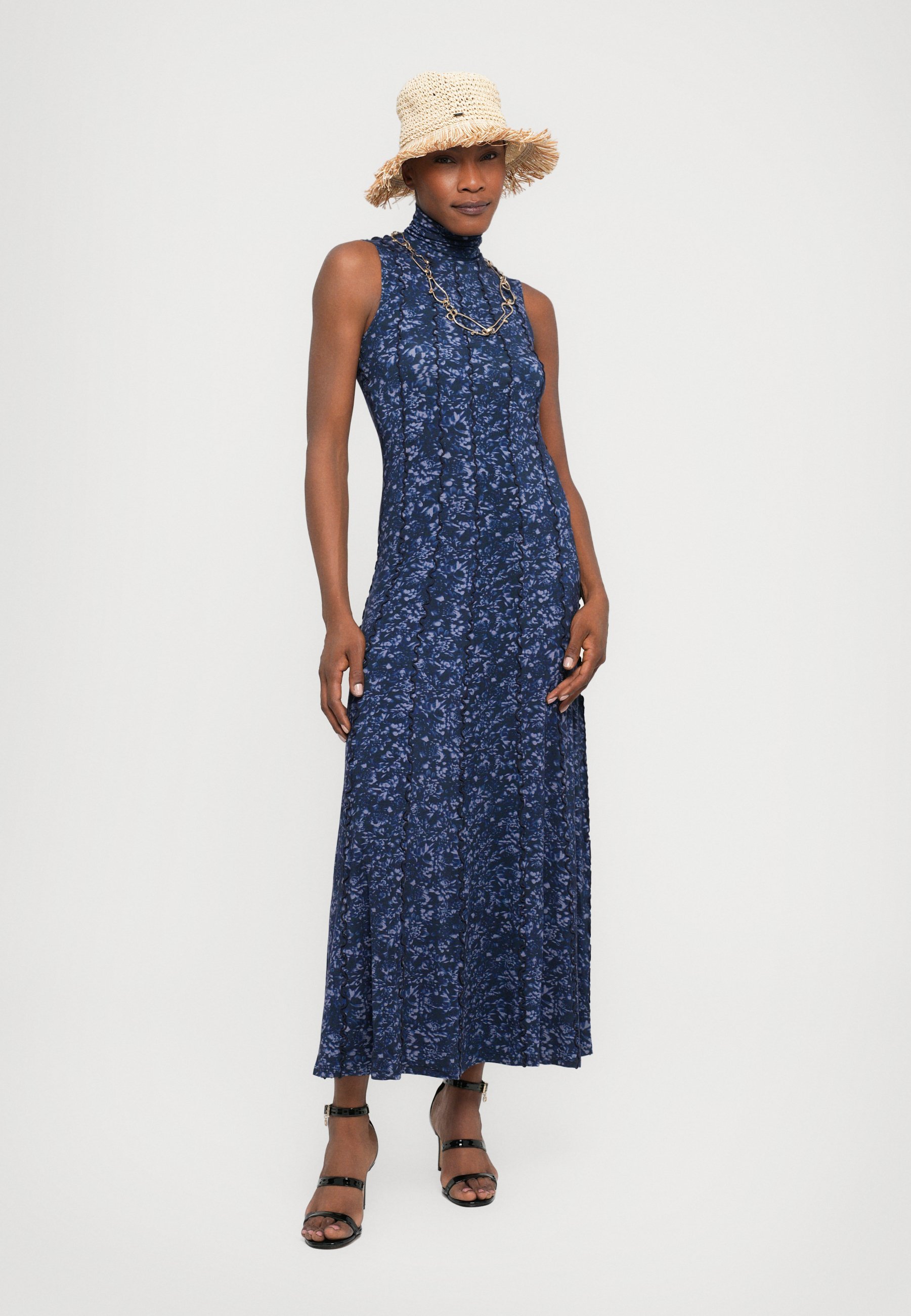 Robe imprimée Proenza Schouler White Label VALENTINA - Jersey - marine/gris ardoise