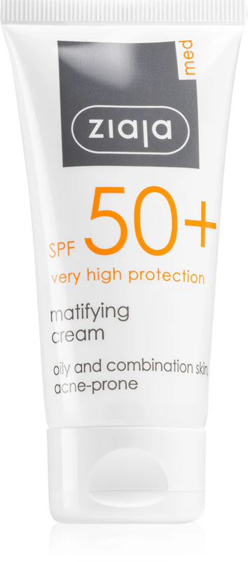 Creme facial matificante com tratamento protetor UVA+UVB Ziaja Med