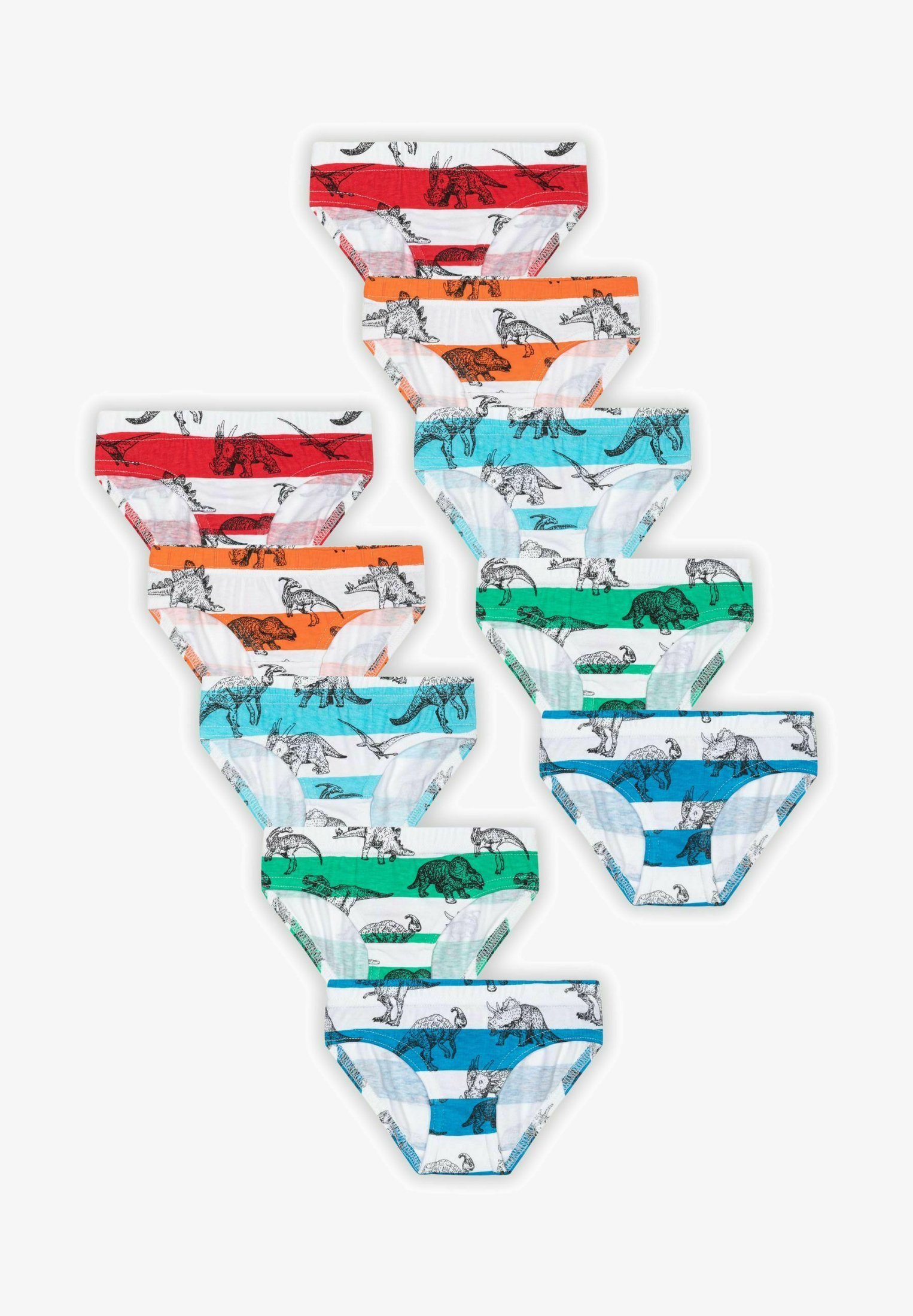 MINOTI CONFEZIONE DA 10 - Slip - rosso blu verde bianco