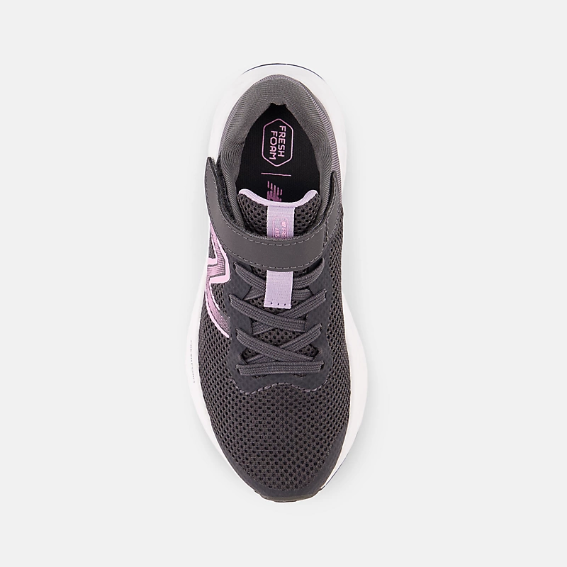 Arishi v4 Bungee Lace Kids Fresh Foam cu curea superioară - Magnet cu Orbit Pink și Cyber Lilac