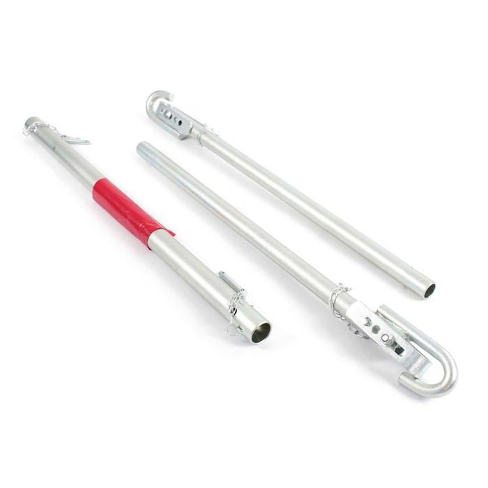 XPOtool Barre de remorquage 3 pièces - 1,8 m / épaisseur 2,5 mm / capacité max. 2000 kg - avec Fanion d’avertissement - Pour Tractio
