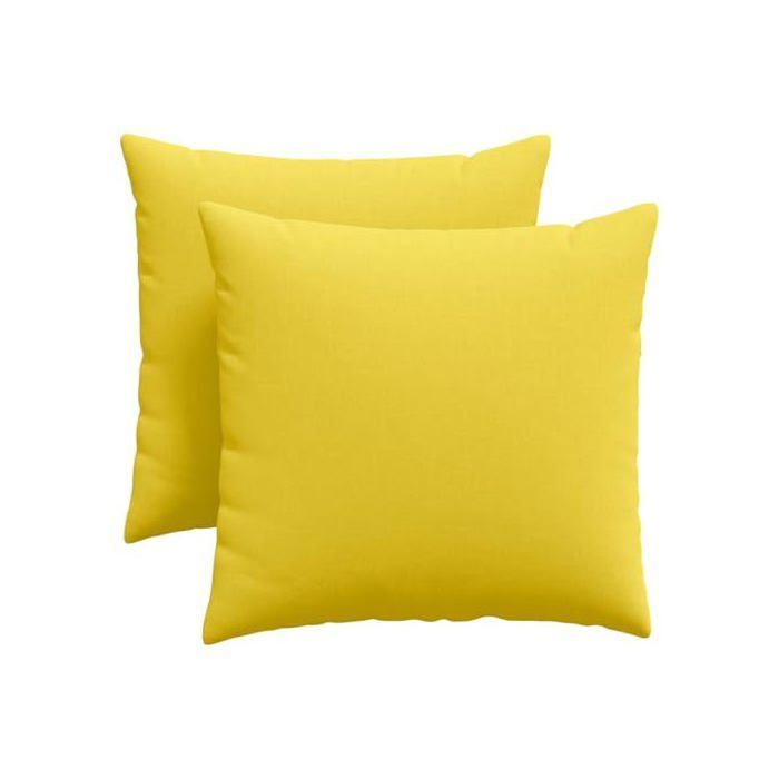 Coussins de canapé - vidaXL - Jaune clair - 45x45 cm - Housses amovibles - Rembourrage polyester - Usage intérieur