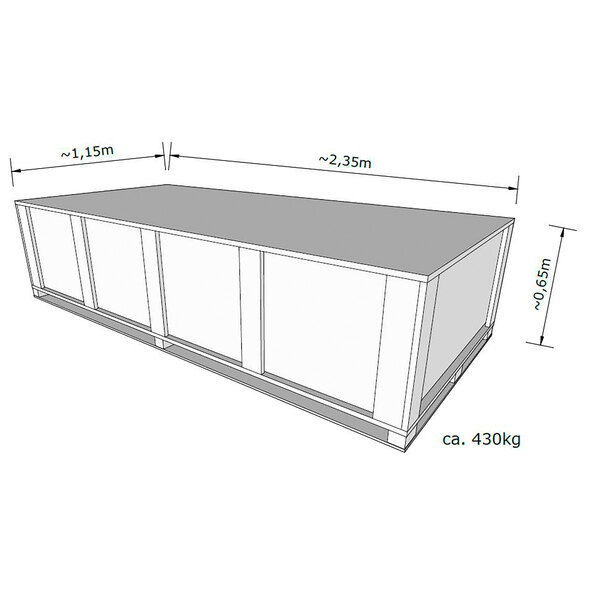 WPC-tuinschuur met plat dak