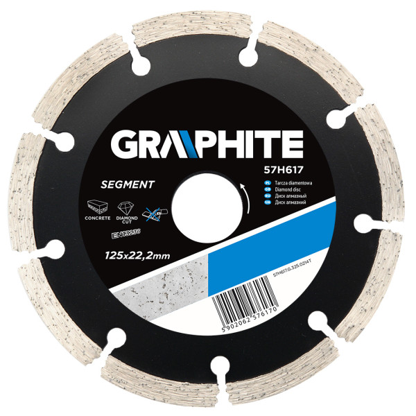 Tarcza diamentowa 125x22mm,segment GRAPHITE 57H617