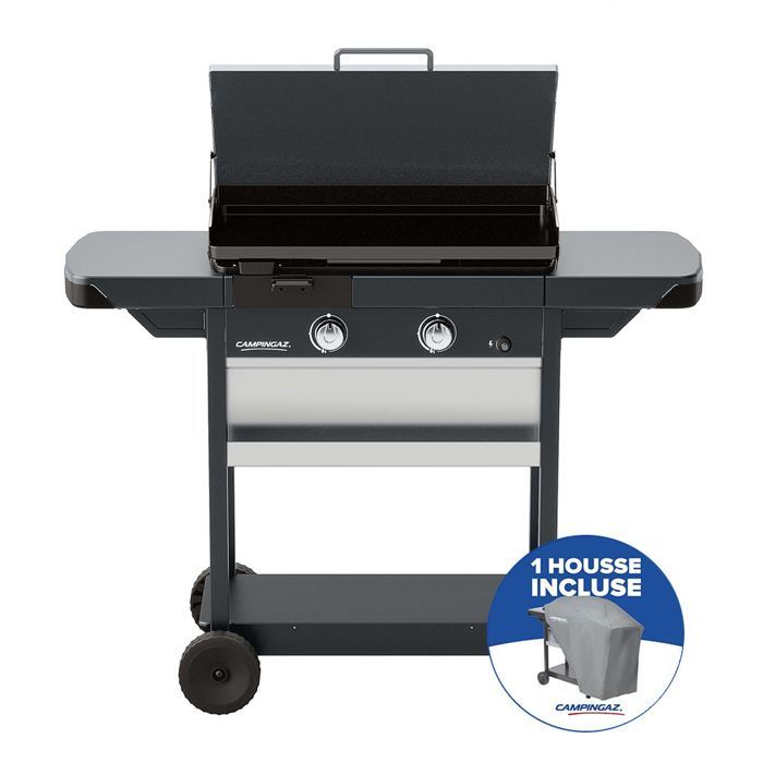 Plancha grill - CAMPINGAZ - 3000006755 - 2 burners - Enameled cast iron plate - Cooking surface 66x42 cm