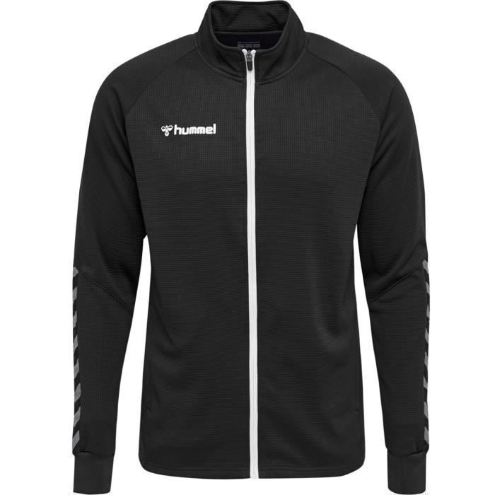 Jaqueta infantil - Hummel - Authentic Poly Zip - Preta/Branca - Menino - Criança