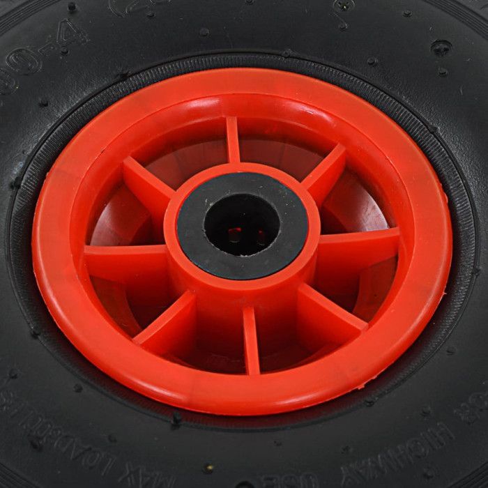 Rueda para carretilla - vidaXL - 3.00-4 - Caucho - Paquete de 2 - Dimensiones 260 x 85 mm
