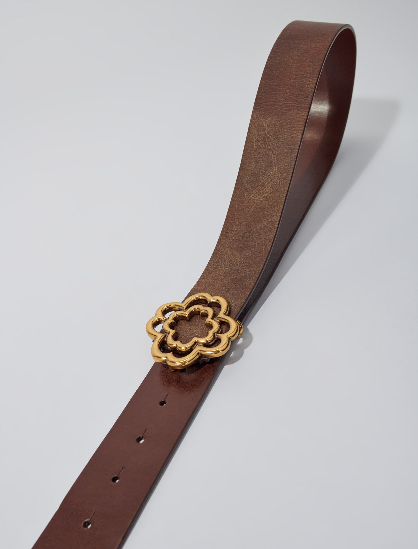 Verouderde leren riem Clover-Marron vieilli
