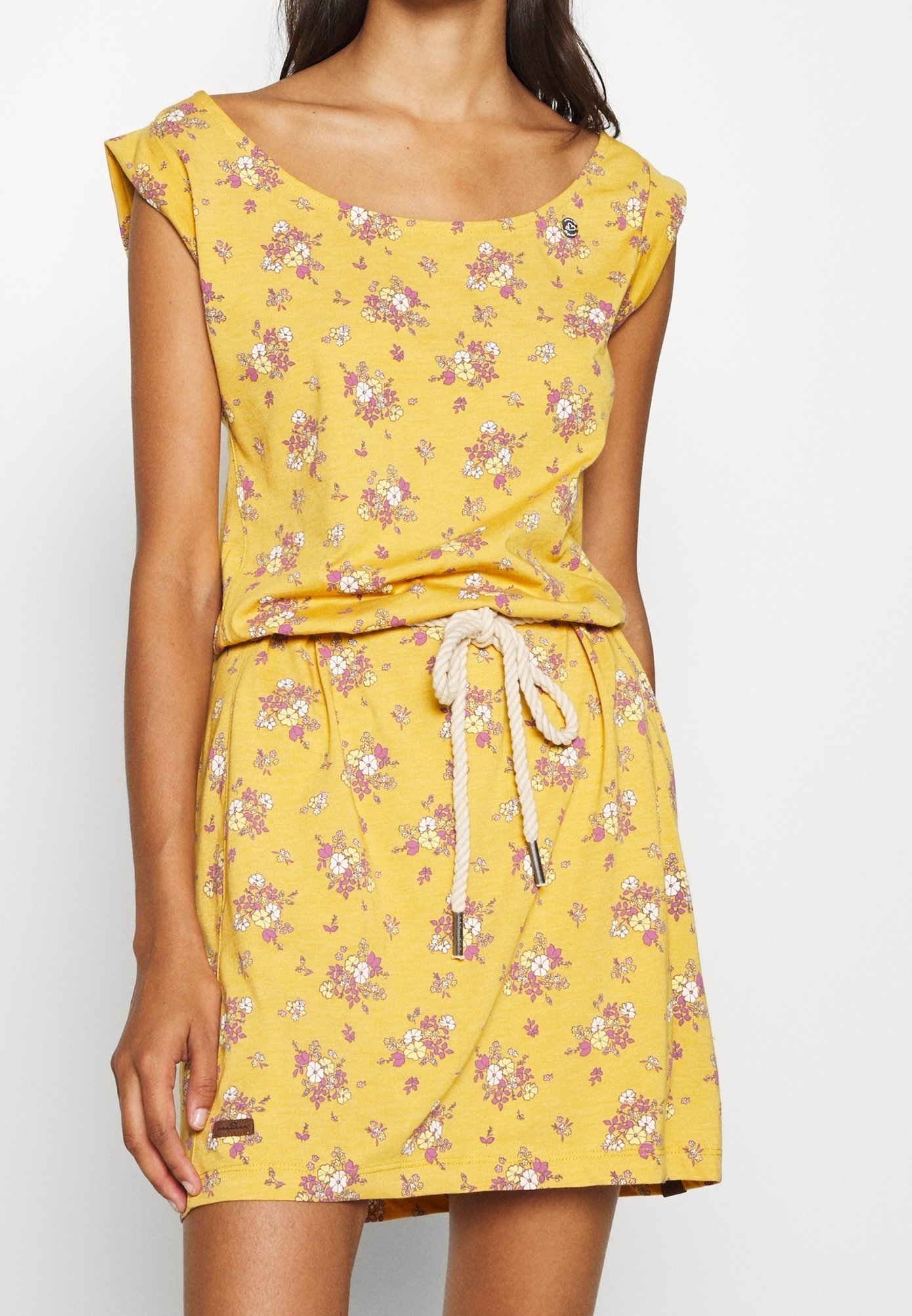 Vestido Ragwear Jersey - amarelo