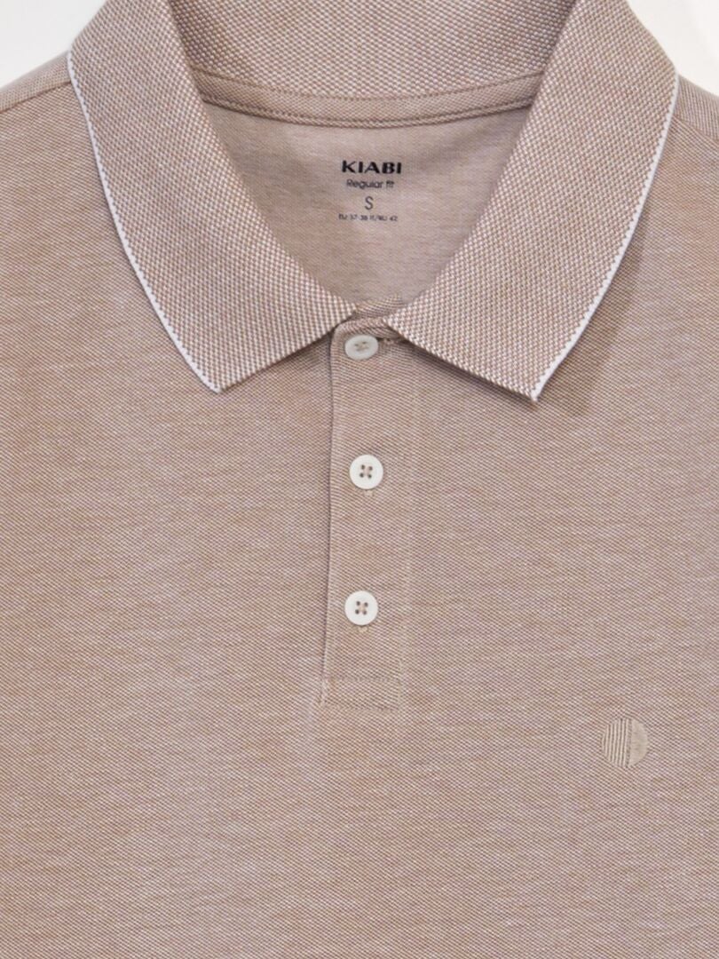 Poloshirt van piquékatoen - BEIGE