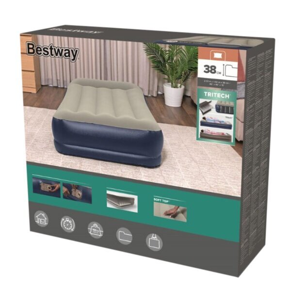 Luxusný jednolôžkový nafukovací matrac<br>203 cm x 102 cm x 38 cm
