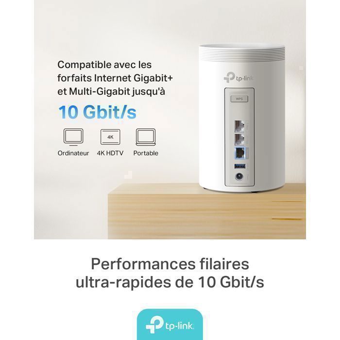TP-Link Deco BE68 7 Mesh WiFi System BE14000 (3-pack) - 14 Gbps - Tri-Band - WPA3