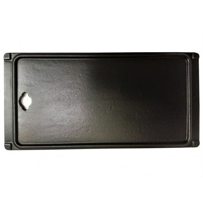 Plancha para barbacoa - 45 x 23 cm - Hierro fundido esmaltado - Gas - Ideal para barbacoas