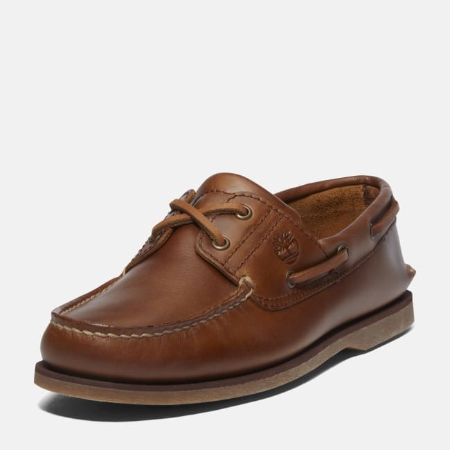 Scarpa da Barca in Pelle Classic da Uomo in                marrone