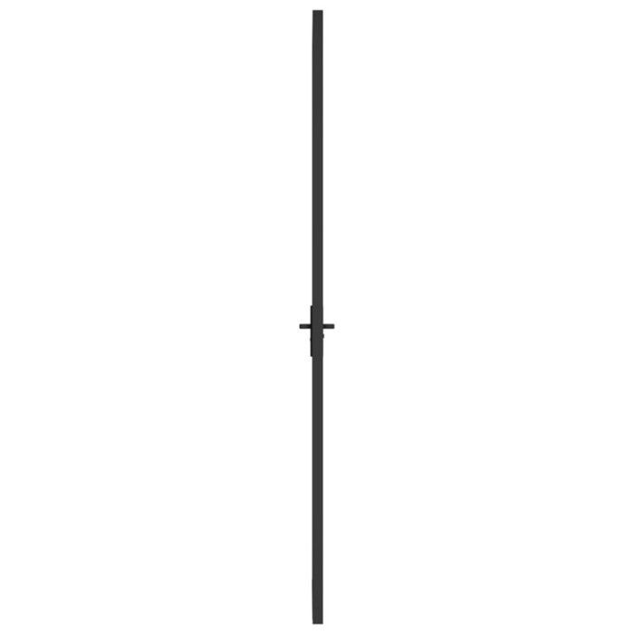 vidaXL Interior Door 76x201.5 cm Black ESG Glass and Aluminium 350564
