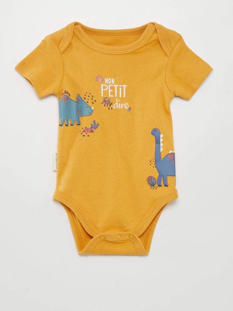 Conjunto de 2 bodies 'Petit Beguin' - AMARELO