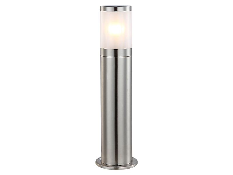 Lampa stojąca zewnętrzna Xeloo 50 cm stalowa srebrna