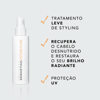 Sebastian Professionals Potion 9 Lite Spray, Lett, Revitaliserende og Glansgjenopprettende Spray, 50 ml