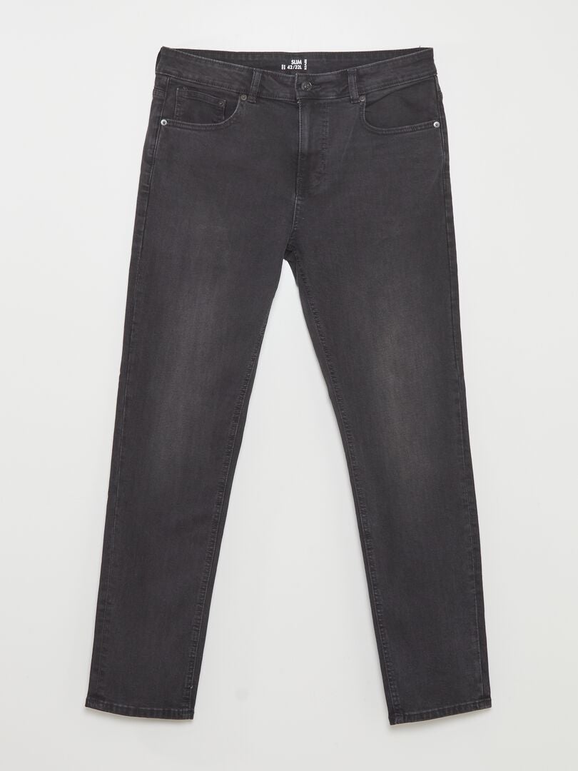 Calça jeans slim - tamanho 32 - cinza