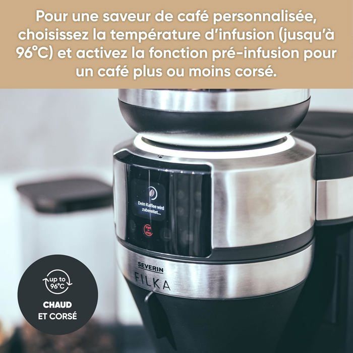 Macchina da caffè automatica con filtro Severin FILKA KA 9695 con macinacaffè termico